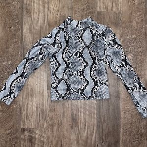 Snake skin print crop
